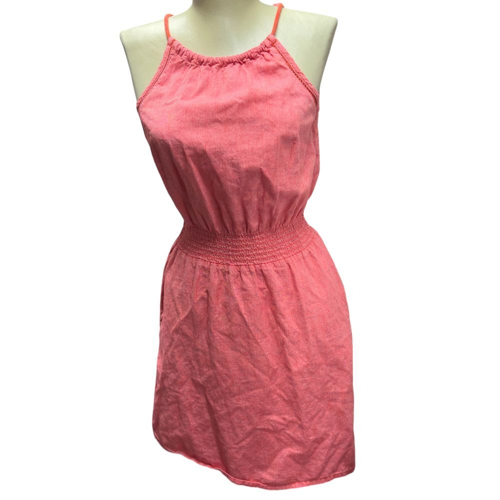 Toad&Co Coral Pink Halter Mini Dress